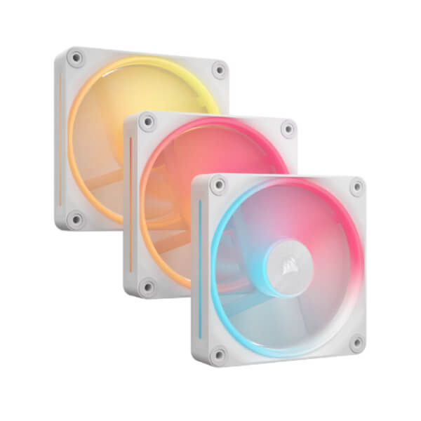 Corsair iCUE Link LX120-R RGB White Cabinet Fan, Triple Pack